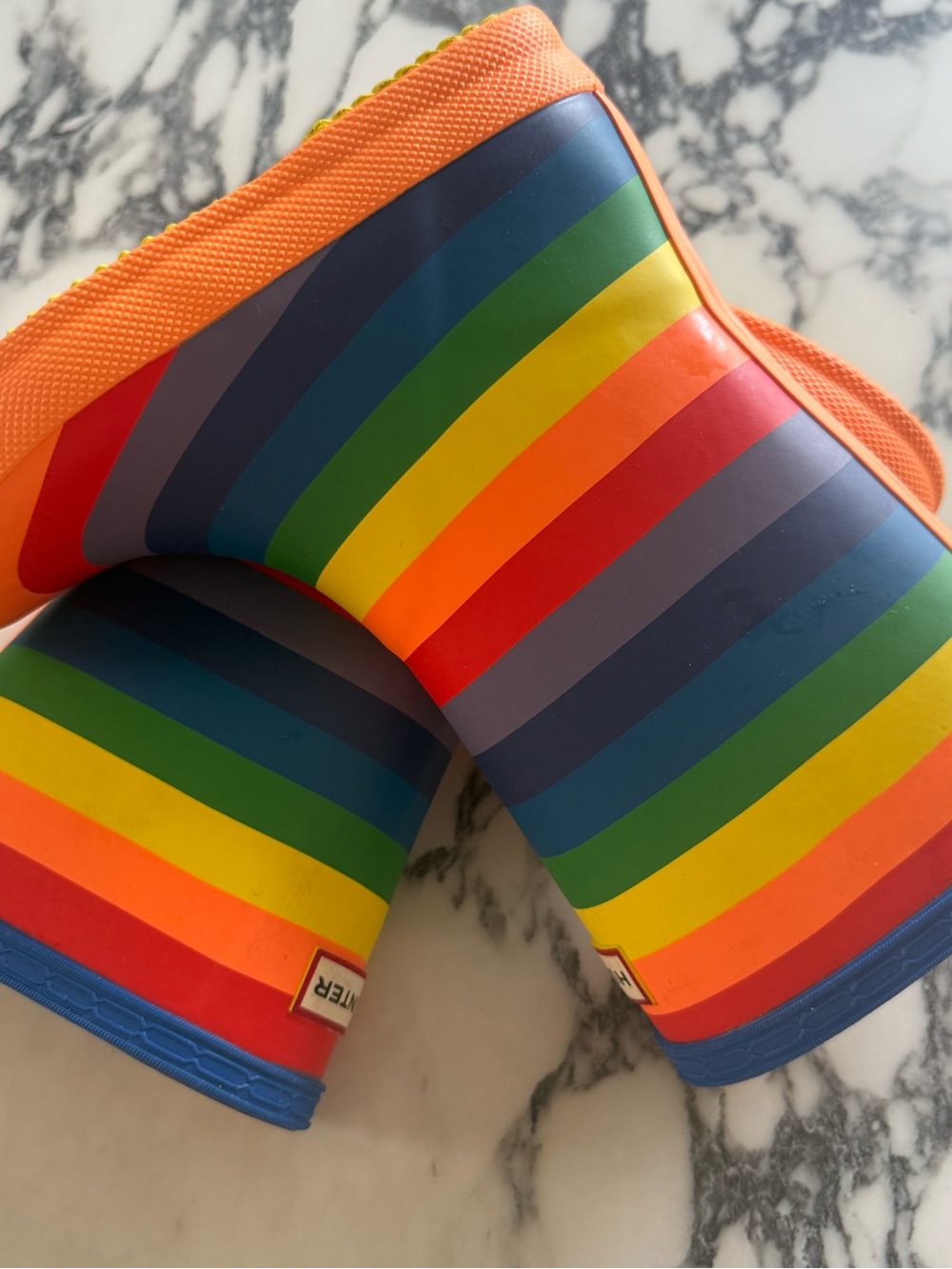 Hunter Kids Original First Classic Rainbow Print Rain Boots Wellies UK 10 US 11 - Picture 9 of 12